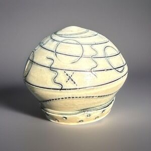 Bob Cheryl Husby Studio Art Pottery Abstract salt Glaze Abstract miniature 2.1/4